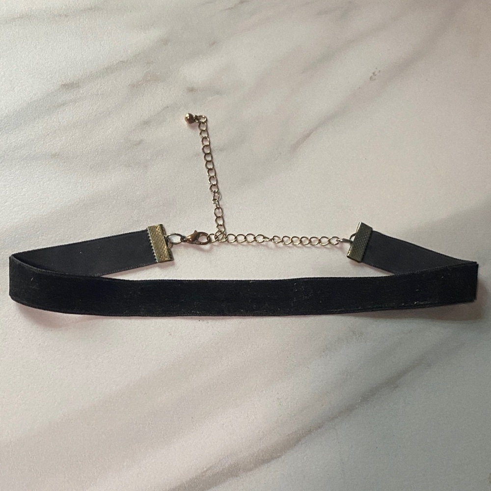 Black Velvet Adjustable Choker Necklace
